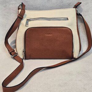 Chic Cluci Two-Tone Brown & Cream Crossbody Bag